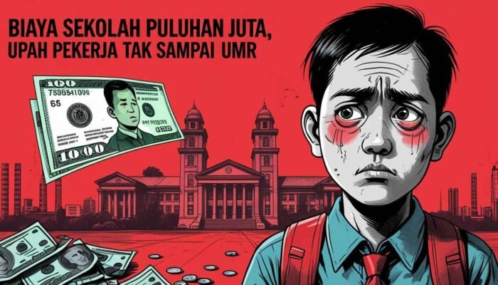 Biaya Sekolah Puluhan Juta, Upah Pekerja Tak Sampai UMR