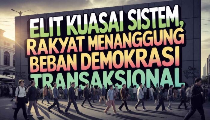 Elit Kuasai Sistem, Rakyat Menanggung Beban Demokrasi Transaksional