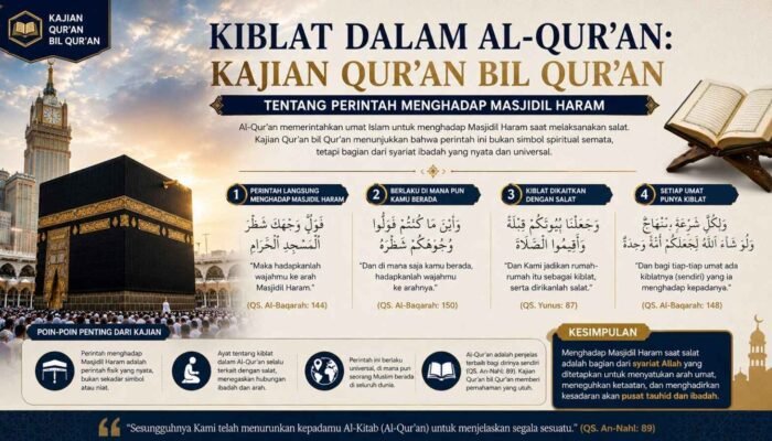 Kiblat dalam Al-Qur’an: Kajian Qur’an bil Qur’an tentang Perintah Menghadap Masjidil Haram