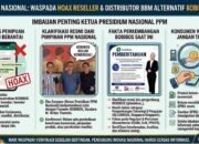 Ketua Presidium PPM Nasional Imbau Aktivis Waspadai Hoaks Reseller BBM Alternatif BOBIBOS