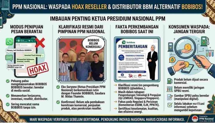 Ketua Presidium PPM Nasional Imbau Aktivis Waspadai Hoaks Reseller BBM Alternatif BOBIBOS