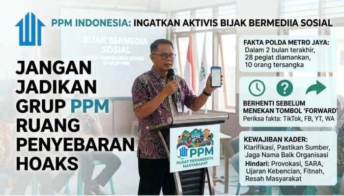PPM Ingatkan Aktivis Bijak Bermedia Sosial: Jangan Jadikan Grup PPM Ruang Penyebaran Hoaks